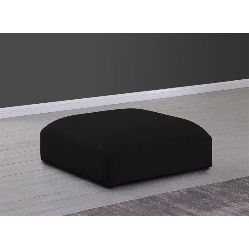Meridian Furniture Ease Black Fabric Ottoman