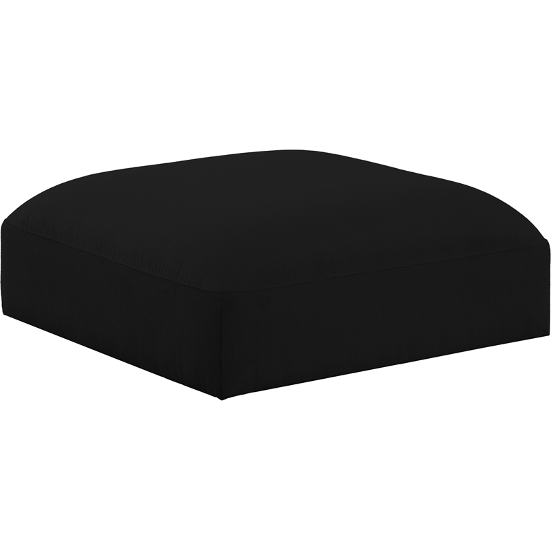 Meridian Furniture Ease Black Fabric Ottoman
