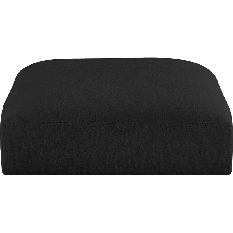 Meridian Furniture Ease Black Fabric Ottoman