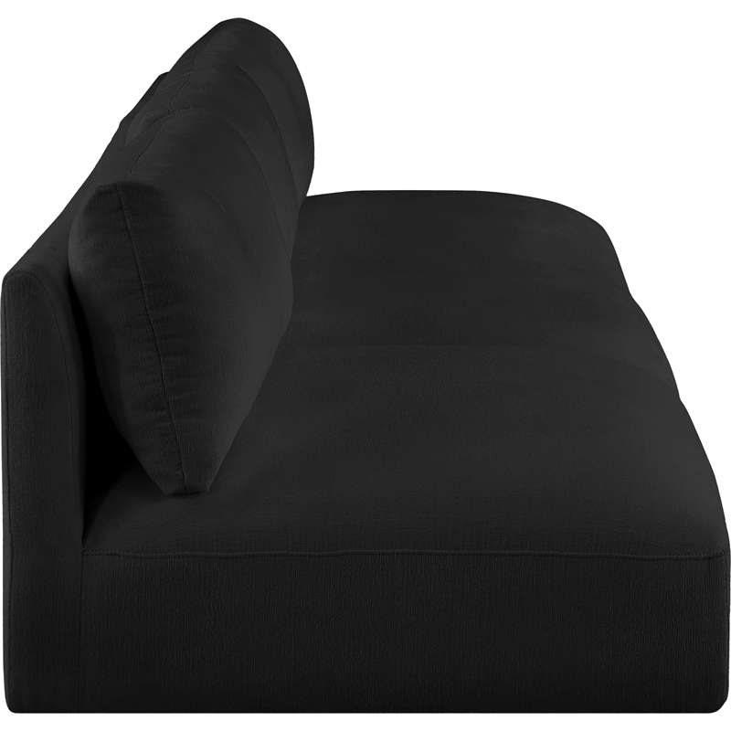 meridian furniture ease black fabric modular sofa