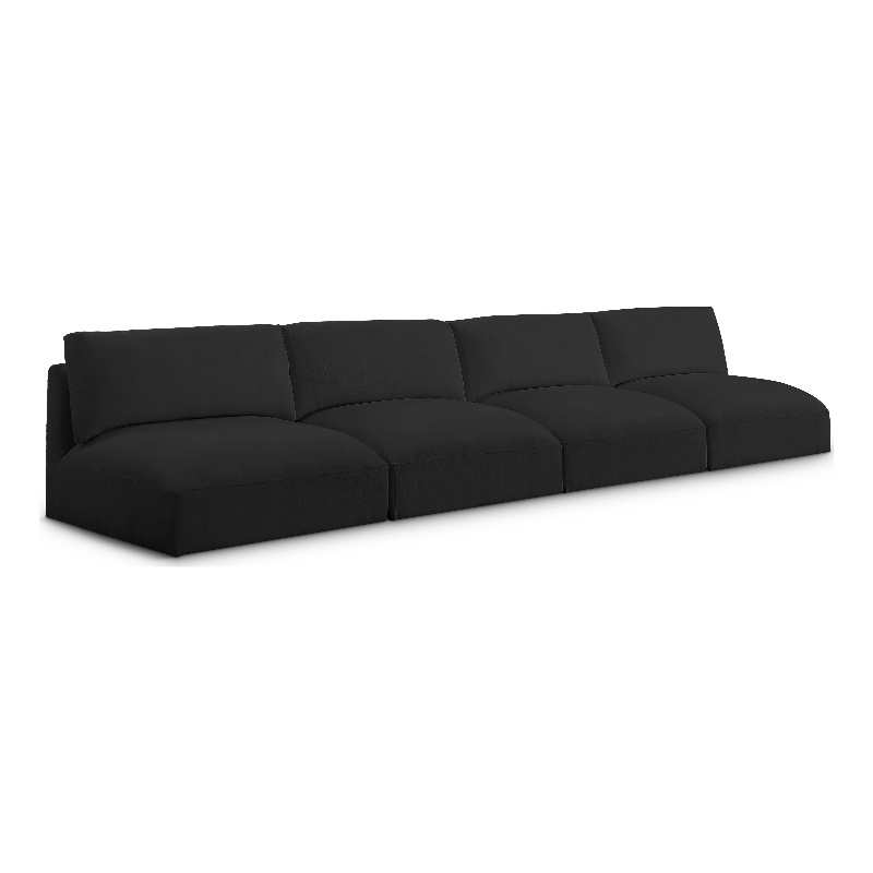Meridian Furniture Ease Black Fabric Modular Sofa