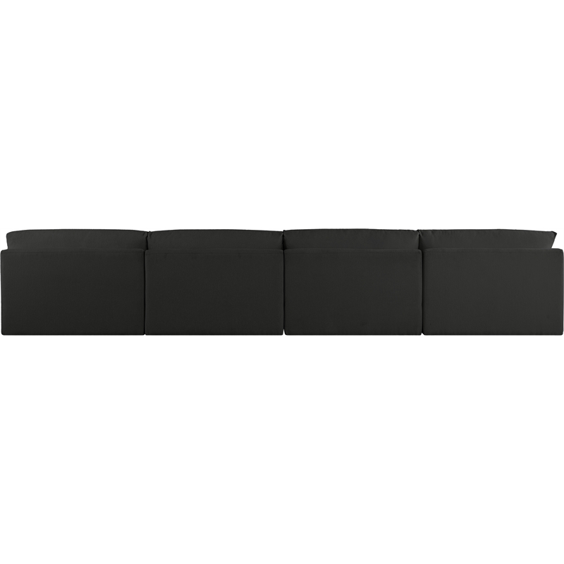 Meridian Furniture Ease Black Fabric Modular Sofa