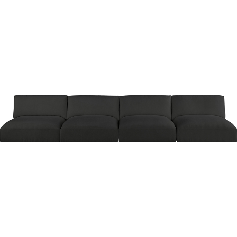 Meridian Furniture Ease Black Fabric Modular Sofa