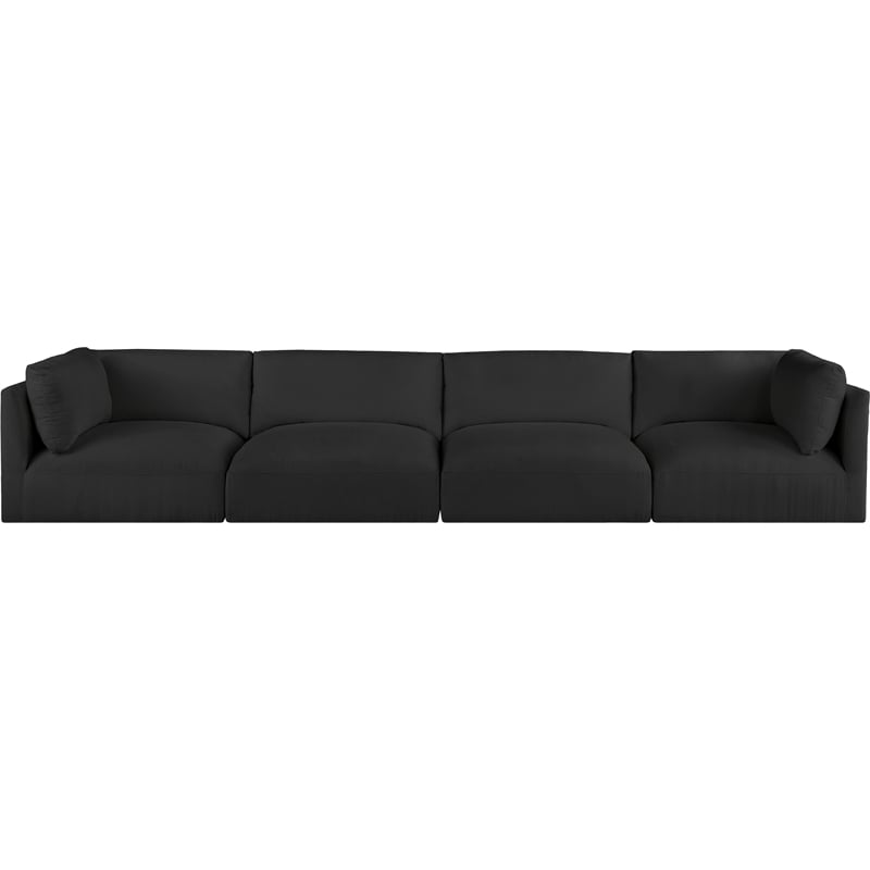 Meridian Furniture Ease Black Fabric Modular Sofa