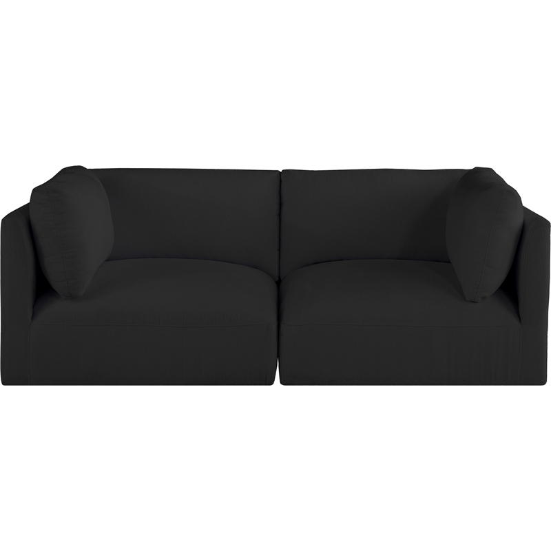 Meridian Furniture Ease Black Fabric Modular Sofa