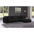 Meridian Furniture Ease Black Fabric Modular Sectional