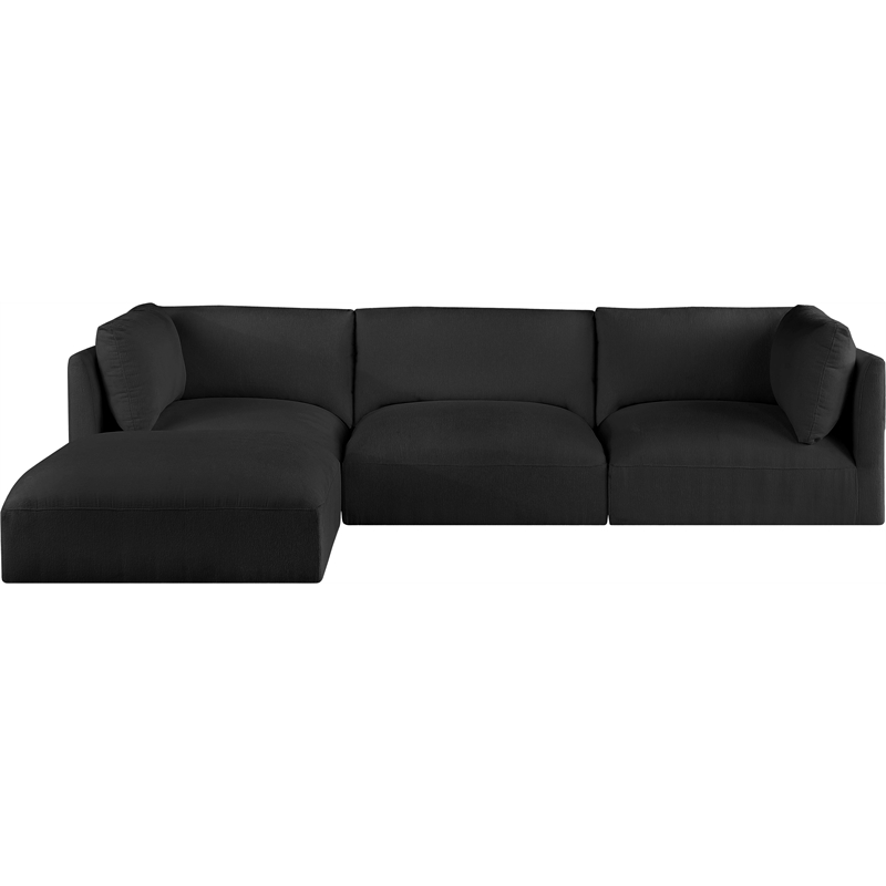 Meridian Furniture Ease Black Fabric Modular Sectional
