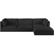Meridian Furniture Ease Black Fabric Modular Sectional