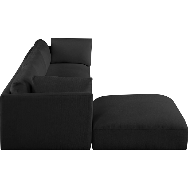 Meridian Furniture Ease Black Fabric Modular Sectional