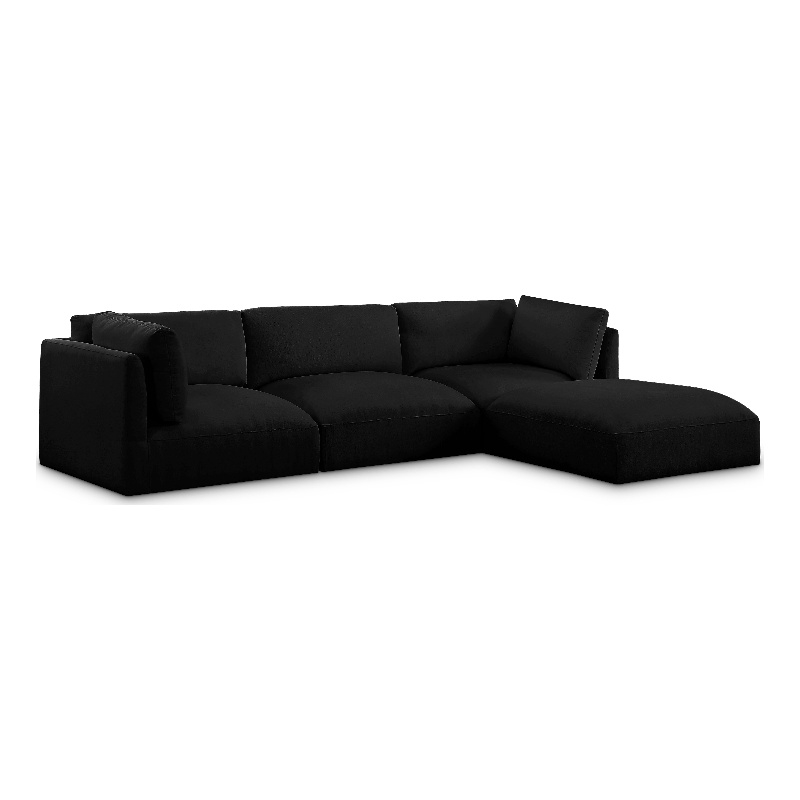 Meridian Furniture Ease Black Fabric Modular Sectional