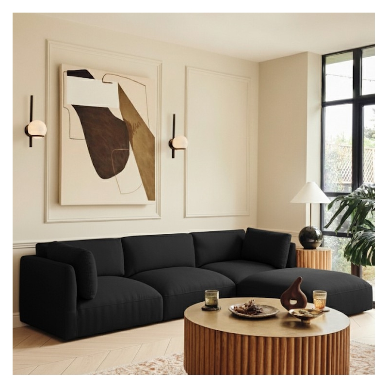 Meridian Furniture Ease Black Fabric Modular Sectional