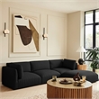 Meridian Furniture Ease Black Fabric Modular Sectional