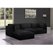 Meridian Furniture Ease Black Fabric Modular Sectional
