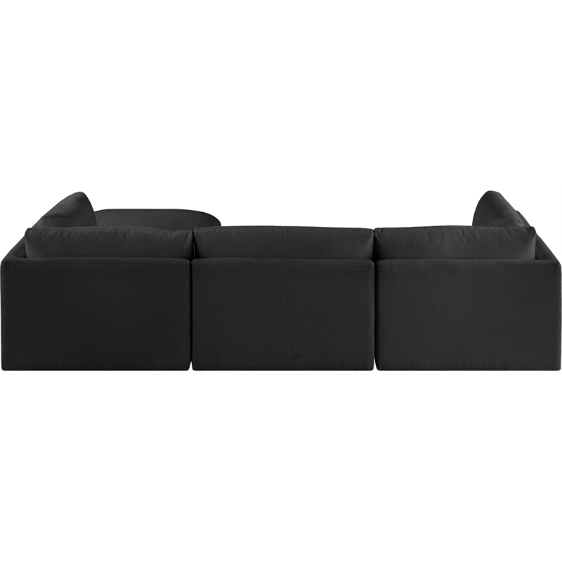 Meridian Furniture Ease Black Fabric Modular Sectional