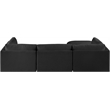 Meridian Furniture Ease Black Fabric Modular Sectional