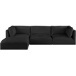 Meridian Furniture Ease Black Fabric Modular Sectional