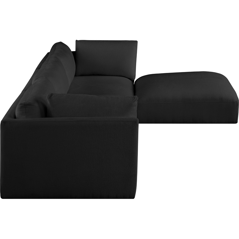 Meridian Furniture Ease Black Fabric Modular Sectional