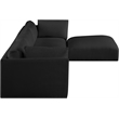 Meridian Furniture Ease Black Fabric Modular Sectional