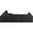 Meridian Furniture Ease Black Fabric Modular Sectional