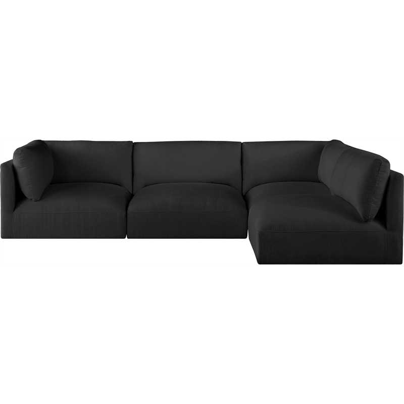 Meridian Furniture Ease Black Fabric Modular Sectional