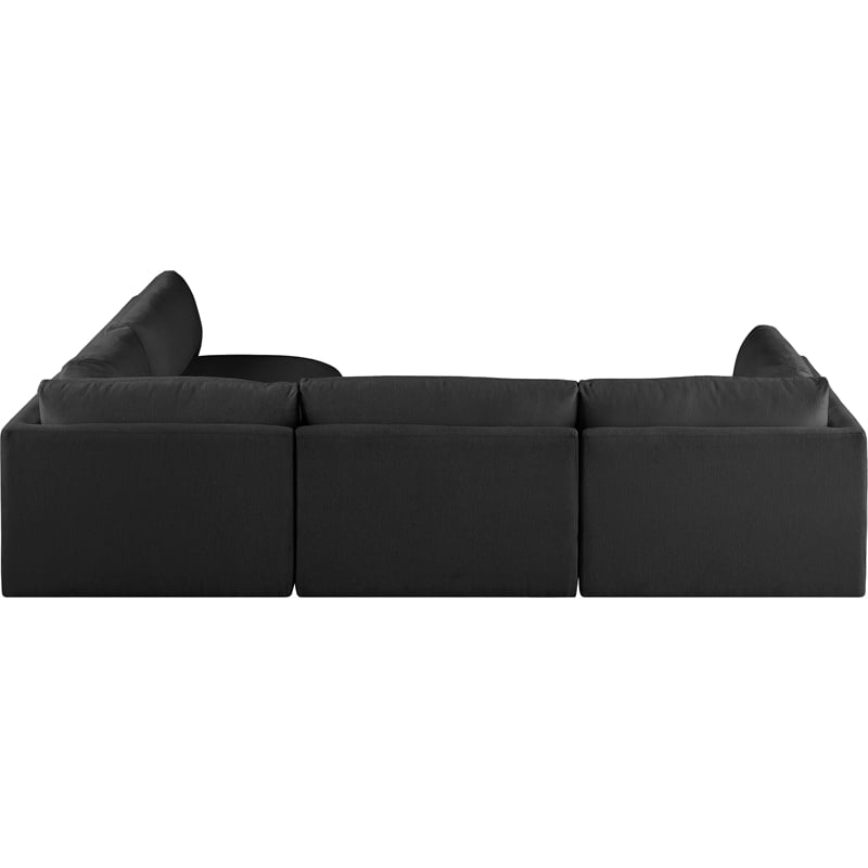 Meridian Furniture Ease Black Fabric Modular Sectional