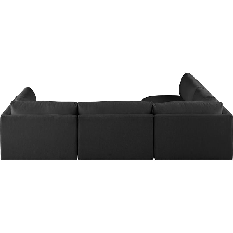 Meridian Furniture Ease Black Fabric Modular Sectional
