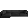 Meridian Furniture Ease Black Fabric Modular Sectional