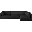 Meridian Furniture Ease Black Fabric Modular Sectional