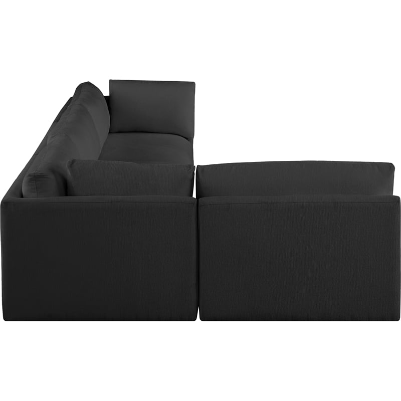 Meridian Furniture Ease Black Fabric Modular Sectional
