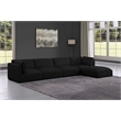Meridian Furniture Ease Black Fabric Modular Sectional