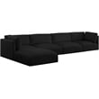 Meridian Furniture Ease Black Fabric Modular Sectional