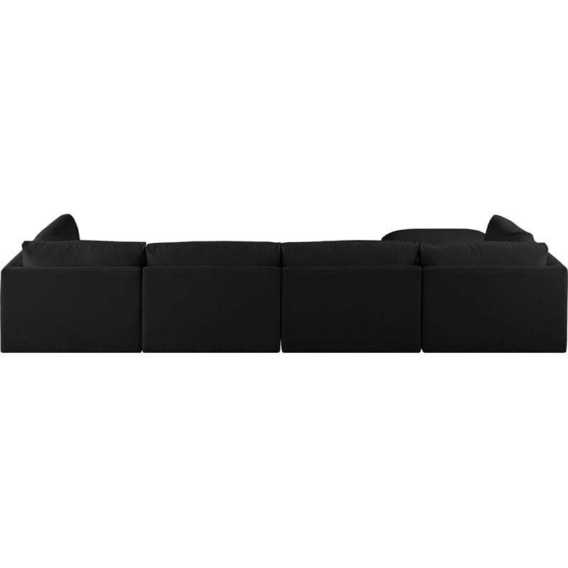 Meridian Furniture Ease Black Fabric Modular Sectional