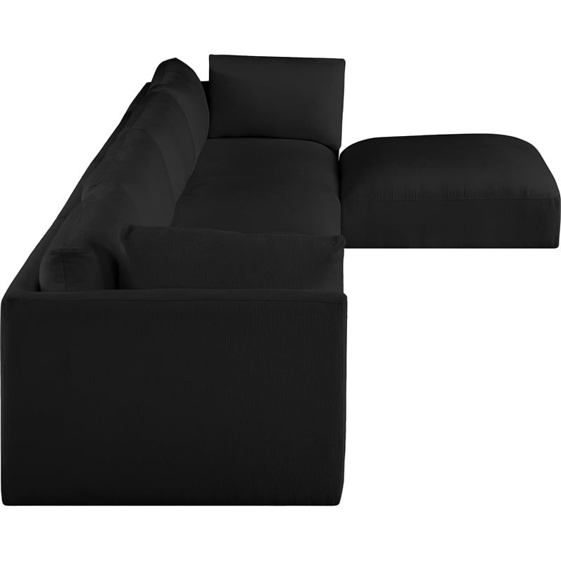 Meridian Furniture Ease Black Fabric Modular Sectional