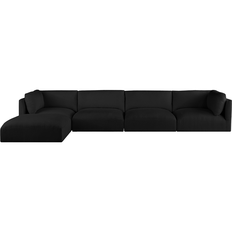 Meridian Furniture Ease Black Fabric Modular Sectional