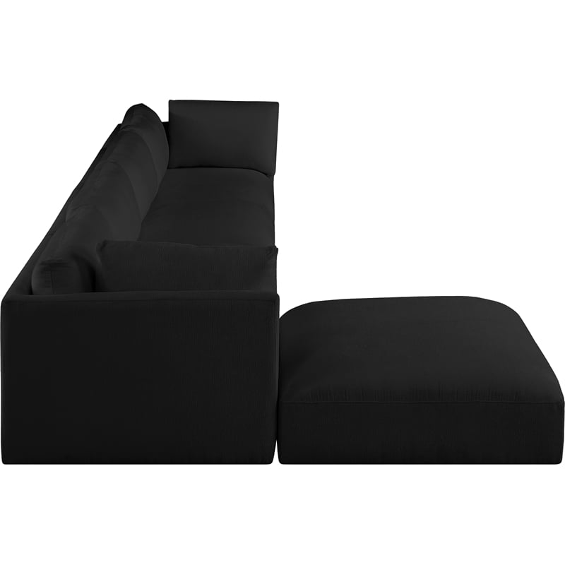 Meridian Furniture Ease Black Fabric Modular Sectional