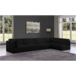 Meridian Furniture Ease Black Fabric Modular Sectional