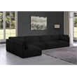 Meridian Furniture Ease Black Fabric Modular Sectional