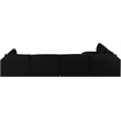 Meridian Furniture Ease Black Fabric Modular Sectional