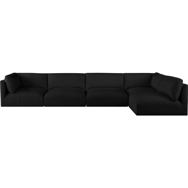 Meridian Furniture Ease Black Fabric Modular Sectional