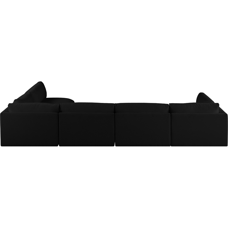 Meridian Furniture Ease Black Fabric Modular Sectional