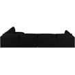 Meridian Furniture Ease Black Fabric Modular Sectional