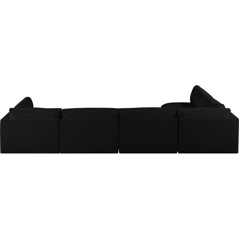 Meridian Furniture Ease Black Fabric Modular Sectional