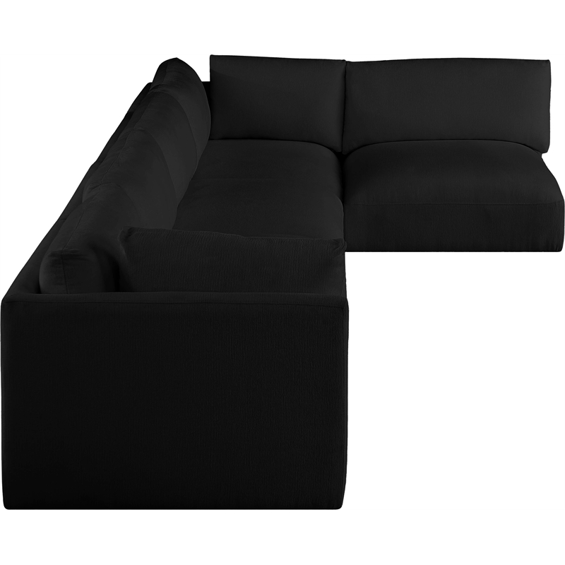 Meridian Furniture Ease Black Fabric Modular Sectional