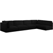 Meridian Furniture Ease Black Fabric Modular Sectional