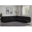 Meridian Furniture Ease Black Fabric Modular Sectional