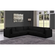 Meridian Furniture Ease Black Fabric Modular Sectional