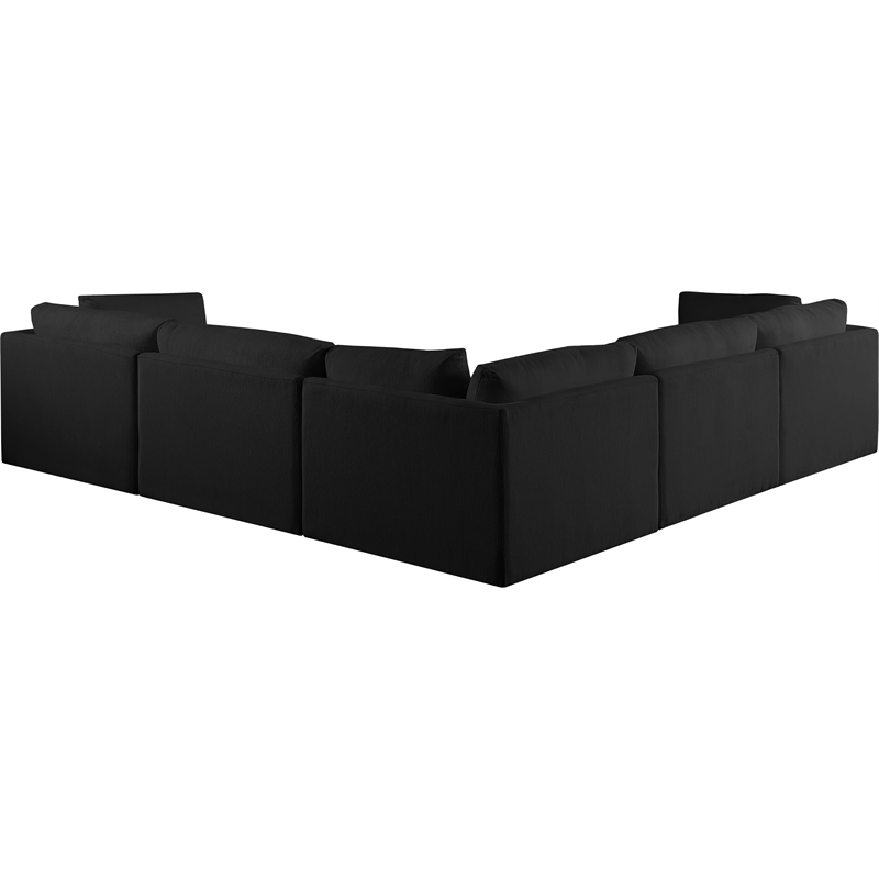 Meridian Furniture Ease Black Fabric Modular Sectional
