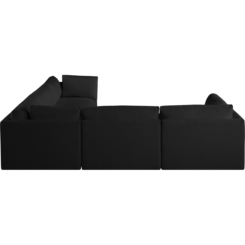 Meridian Furniture Ease Black Fabric Modular Sectional