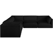 Meridian Furniture Ease Black Fabric Modular Sectional