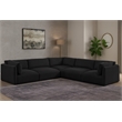 Meridian Furniture Ease Black Fabric Modular Sectional